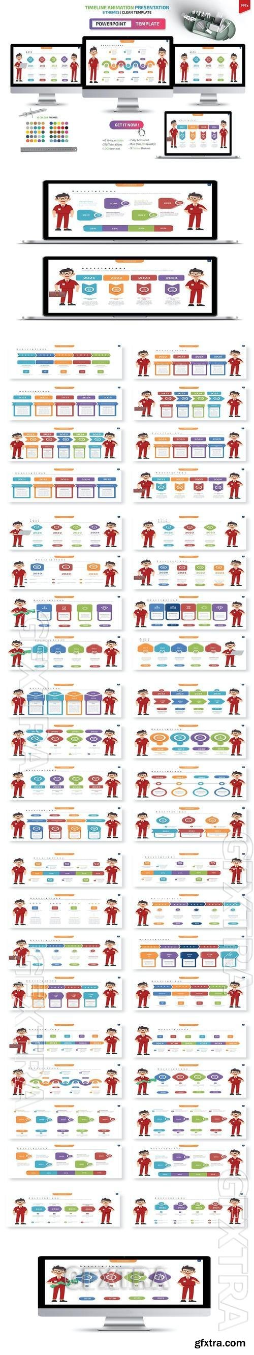 Timeline Powerpoint Presentation Templates 7EZ57BK