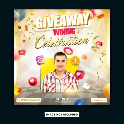 Giveaway Contest Winner Banners For Instagram And Facebook