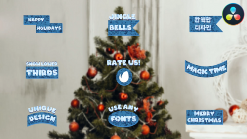 Snow Lower Thirds | DaVinci Resolve - 49555215