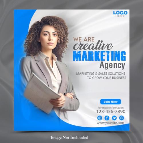Digital Marketing Agency And Corporate Social Media Post Template