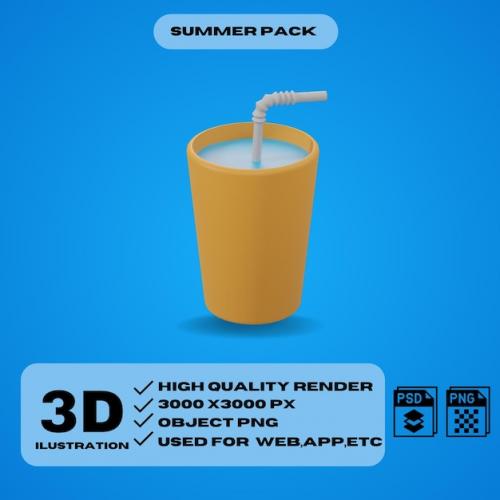 3d Icon For Summer Time
