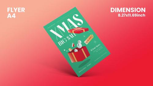 Gradient Christmas Big Sale Flyer Set | 002 Gradient Christmas Big Sale Flyer Set | 002