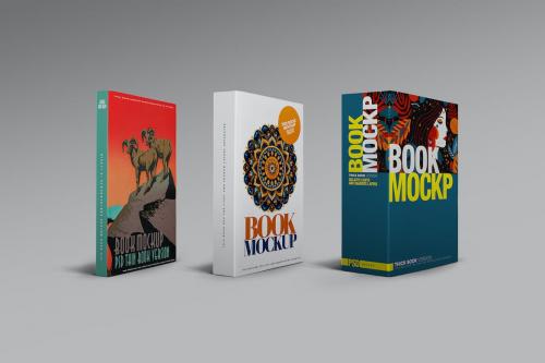 Book Mockup - Thin, Medium, Thick, Cover, Spine Book Mockup - Thin, Medium, Thick, Cover, Spine
