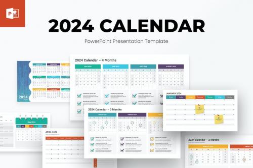 2024 Calendar PowerPoint Template 2024 Calendar PowerPoint Template