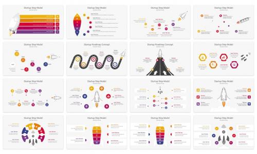 Startup Step Model PowerPoint Template Startup Step Model PowerPoint Template