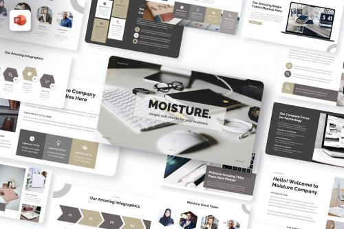 Moisture Simple Soft Business PowerPoint Template Moisture Simple Soft Business PowerPoint Template