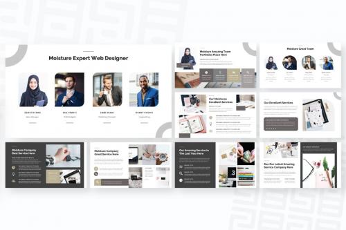 Moisture Simple Soft Business PowerPoint Template Moisture Simple Soft Business PowerPoint Template