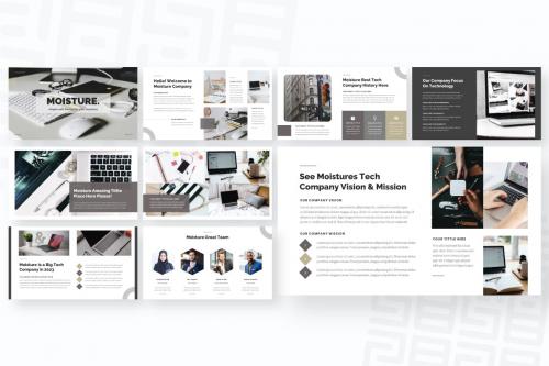 Moisture Simple Soft Business PowerPoint Template Moisture Simple Soft Business PowerPoint Template