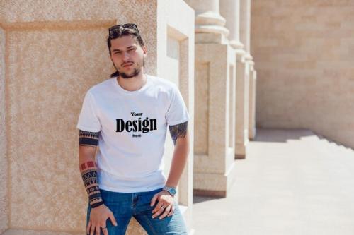 Men Color Change Tshirt Mockup