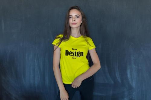Girl Tshirt Mockup