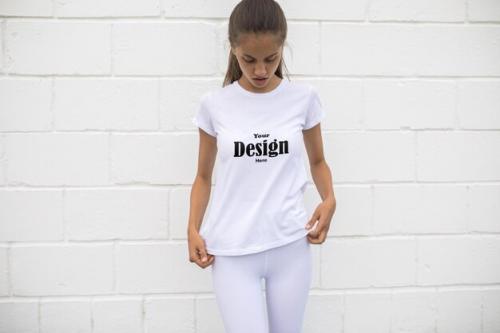Girl Tshirt Mockup