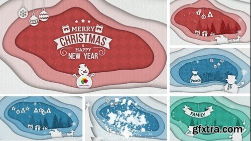 Videohive Christmas Cut Out Opener 49000175