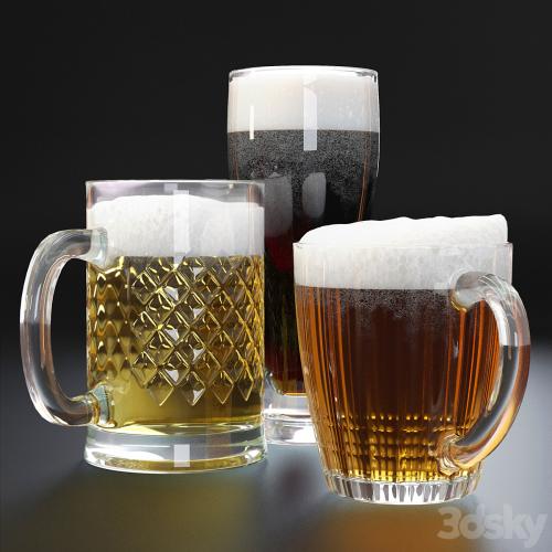 Beer tower & beer mugs