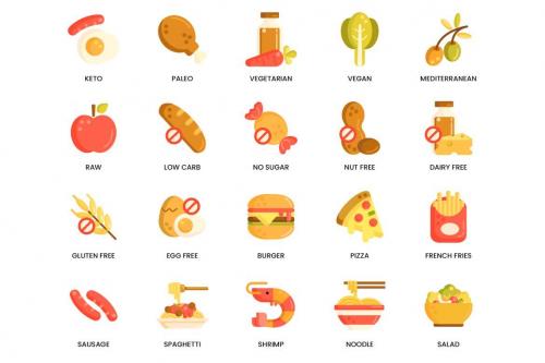 Deeezy - 100 Food & Drinks Icons | Caramel