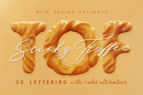 Deeezy - Sticky Toffee - 3D Lettering