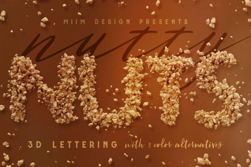 Deeezy - Nutty Nuts - 3D Lettering