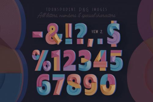 Deeezy - Decorative Geometry - 3D Lettering - View 2 Deeezy - Decorative Geometry - 3D Lettering - View 2