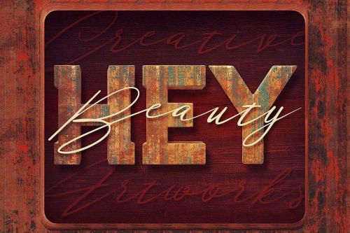 Deeezy - Grunge Painted Wood - 3D Lettering