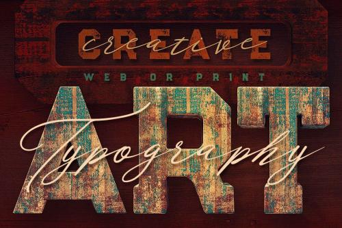 Deeezy - Grunge Painted Wood - 3D Lettering