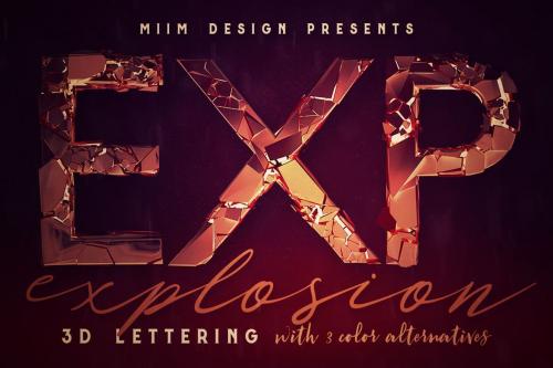 Deeezy - Explosion - 3D Lettering