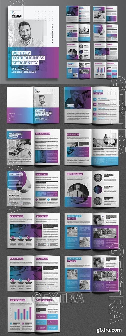 Company Profile Brochure Layout X8WQB5J