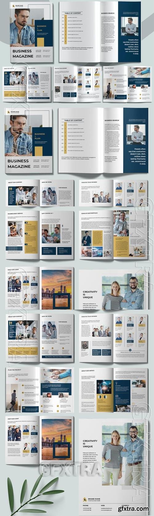 Business Magazine Template Design E757ACR