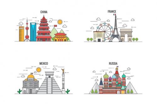 Deeezy - 10 Flat Line Color Country Banners Deeezy - 10 Flat Line Color Country Banners