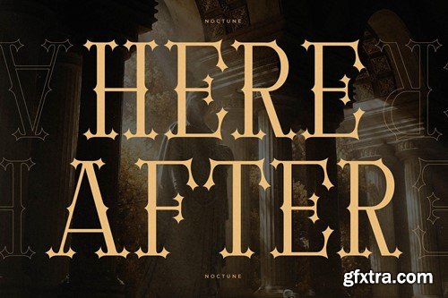 Noctune Modern Display Typeface Font RAHCMB2