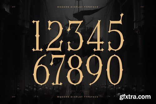 Noctune Modern Display Typeface Font RAHCMB2