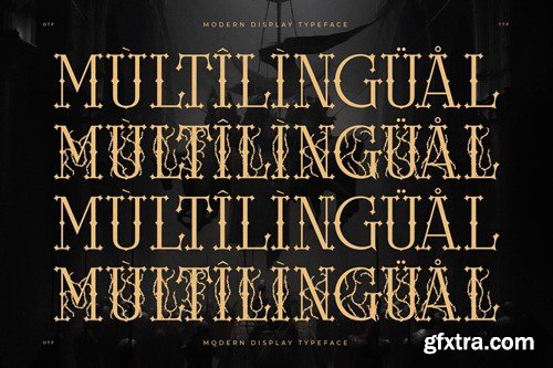 Noctune Modern Display Typeface Font RAHCMB2