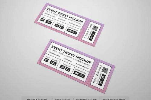 Deeezy - Realistic Event Ticket Mockup Template