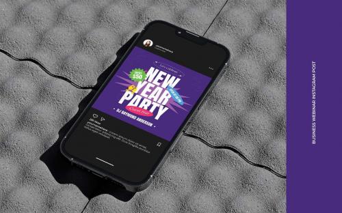 Dark Purple Colorful New Year Party Set Dark Purple Colorful New Year Party Set