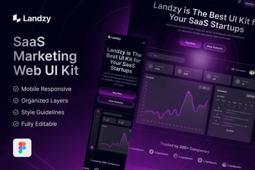 Landzy - Saas Marketing Website UI Kit Landzy - Saas Marketing Website UI Kit