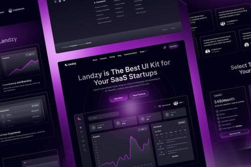 Landzy - Saas Marketing Website UI Kit Landzy - Saas Marketing Website UI Kit