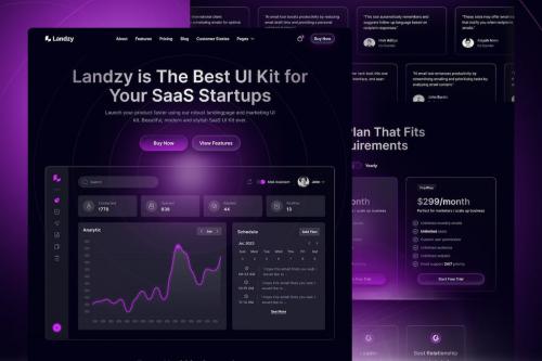 Landzy - Saas Marketing Website UI Kit Landzy - Saas Marketing Website UI Kit