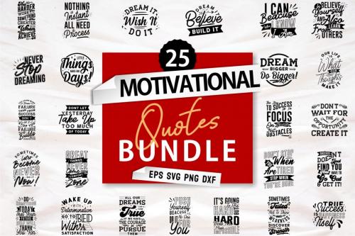 Deeezy - Motivational Quotes Typography Lettering Bundle