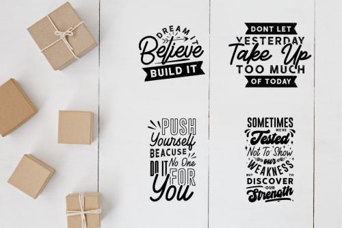 Deeezy - Motivational Quotes Typography Lettering Bundle