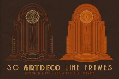 Deeezy - 30 ArtDeco Line & Shape Frames