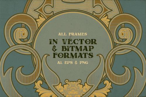 Deeezy - 12 Decorative Vintage Frames Badges