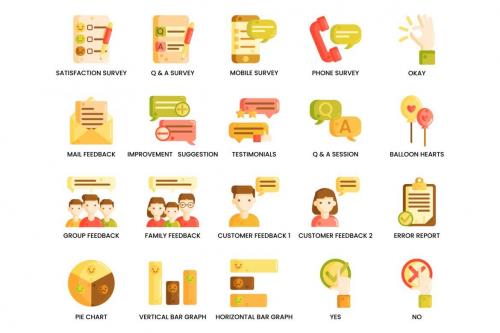 Deeezy - 60 Survey & Feedback Icons | Caramel