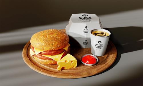 Burger Display Product Mockup