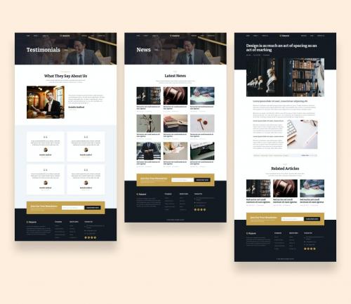 Lawyer Attorney Notary Law Firm Website Template