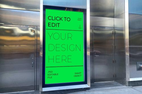 Sidewalk Screen Display Mockup