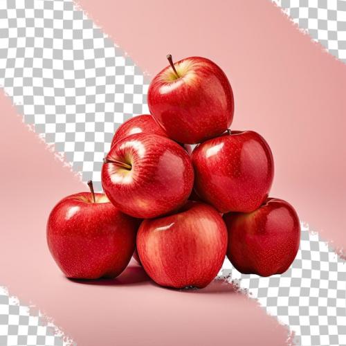 A Pile Of Apples With A Red Background And A Checkered Background With A White And Black And White Checkered Background.