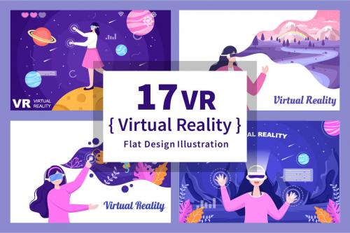 Deeezy - 17 VR Glasses Virtual Reality Vector Illustration Deeezy - 17 VR Glasses Virtual Reality Vector Illustration