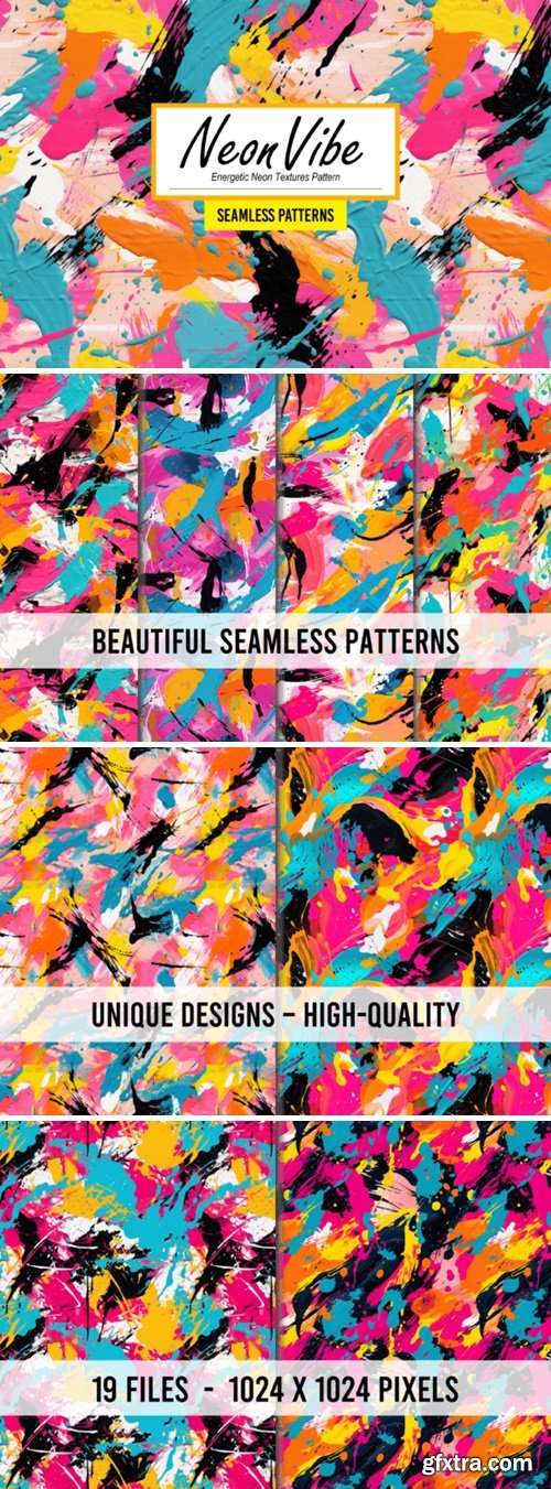 NeonVibe: Energetic Neon Texture Pattern