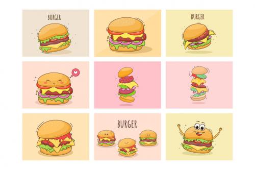 Deeezy - 30 Fast food and Burger Vector