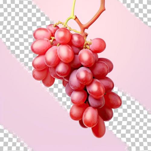 A Bunch Of Grapes With A Pink Background And A Picture Of A Bunch Of Grapes.
