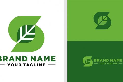 Deeezy - LETTER S LOGO LEAF NEGATIVE SPACE MONOGRAM EDITABLE Deeezy - LETTER S LOGO LEAF NEGATIVE SPACE MONOGRAM EDITABLE