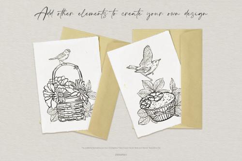 Deeezy - Muffins, Sweets and Roses Vector Illustrations